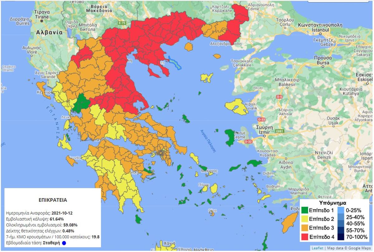 Θετικά Μηνύματα Για Την Πορεία Του Κορονοϊού Στην Ελλάδα: Πτώση Όλων Των Δεικτών Καταγράφει Ο Ecdc