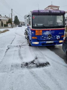 Μικρή χιονόπτωση στην πόλη της Κοζάνης