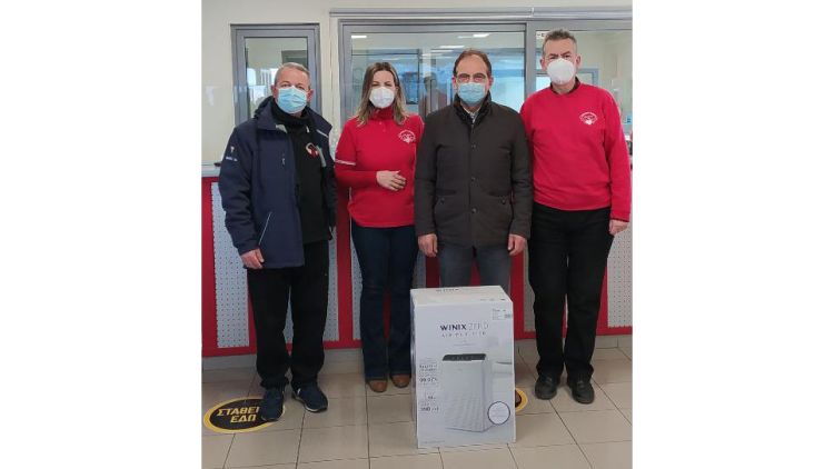 Ο Αχιλλέας Πούτας χάρισε ένα μηχάνημα καθαρισμού αέρα, στη “Γέφυρα Ζωής – Αιμοδότες Κοζάνης”