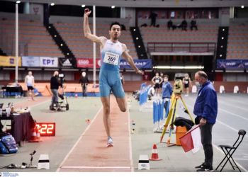 Ο Μίλτος Τεντόγλου κατέκτησε το χρυσό μετάλλιο στο Πανελλήνιο Πρωτάθλημα κλειστού στίβου με άλμα στα 8,20μ.