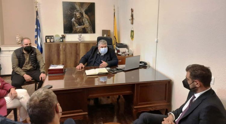 Συνάντηση του Δημάρχου Εορδαίας με τον Γραμματέα της Πολιτικής Επιτροπής Ν.Δ. Παύλο Μαρινάκη