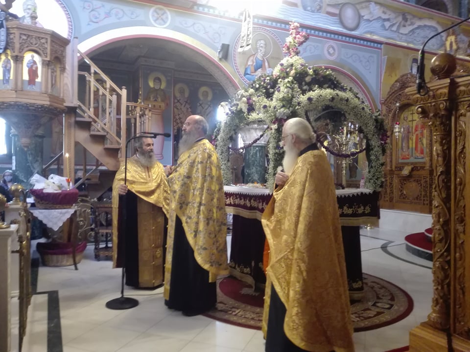 O επιτάφιος του Ιερού Ναού των Αγίων Κωνσταντίνου και Ελένης Κοζάνης