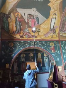 Συνεχίζονται οι εργασίες στον Ιερό Ναό Αγίας Τριάδας Δρεπάνου