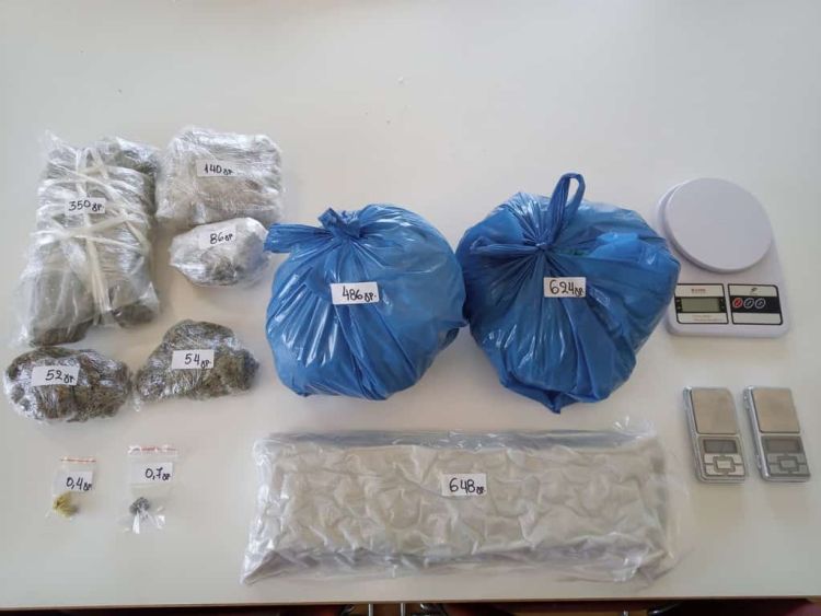 Κατασχέθηκαν 2,5  κιλά ακατέργαστης κάνναβης