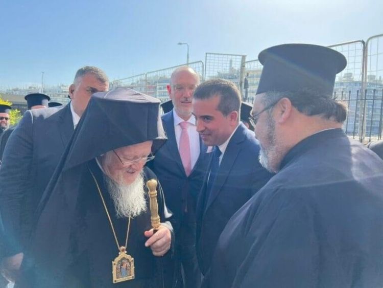 Ο Χάρης Κάτανας στη Θεσσαλονίκη, στην υποδοχή του Οικουμενικού Πατριάρχου κ.κ. Βαρθολομαίου