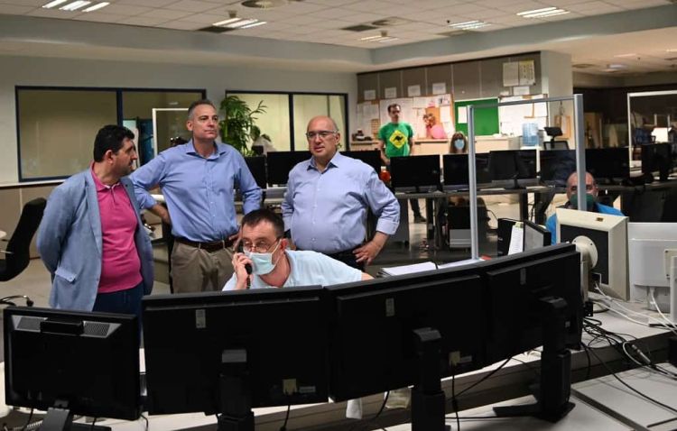 Επίσκεψη του Μιχάλη Παπαδόπουλου στο Κέντρο Ελέγχου Λειτουργίας του Μετρό «Σύνταγμα»