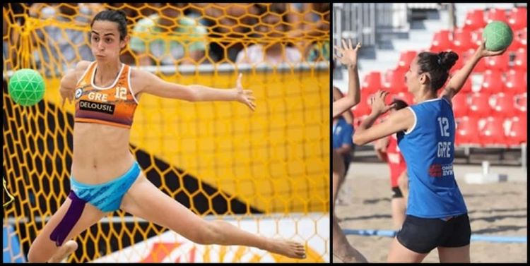 Η Αθηνά Καπρινιώτη, Τερματοφύλακας Της Εθνικής Νεανίδων Στο Ηράκλειο Της Κρήτης Όπου Χτυπά Η Καρδιά Του Beach Handball