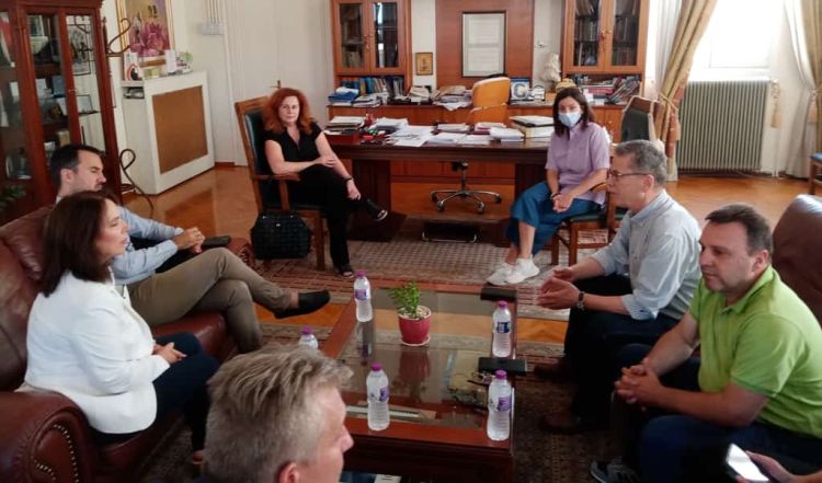 Ο δημάρχος Κοζάνης Λάζαρος Μαλούτας με τον τομεάρχη Ανάπτυξης και Επενδύσεων του ΣΥΡΙΖΑ Αλέξη Χαρίτση