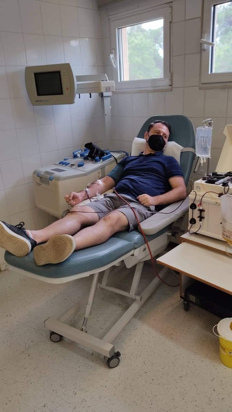 Παρασκευή 12 Αυγούστου και οι 2 αποστολές εθελοντών Αιμοπεταλιοδοτών με 2 νέους, έδωσαν για πρώτη φορά αιμοπετάλια