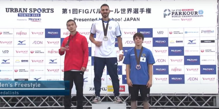 Χρυσός» Ο Δημήτρης Κυρσανίδης Στο Freestyle, Στο 1Ο Παγκόσμιο Πρωτάθλημα Παρκούρ! (Video)