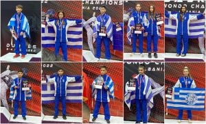 14 μετάλλια για τον σύλλογο Α.Γ.Σ Κοζάνης Μακεδονική Δύναμη Βαλκανικό Πρωτάθλημα Taekwondo