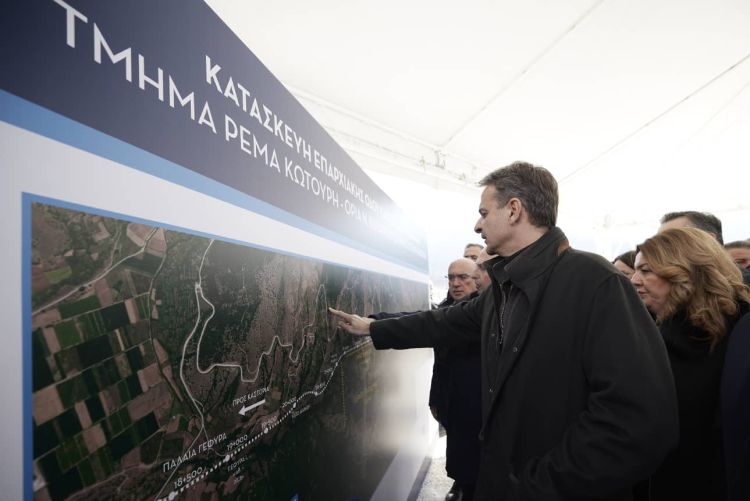 Ο Κυριάκος Μητσοτάκης στο εργοτάξιο της νέας Σήραγγας Κλεισούρας