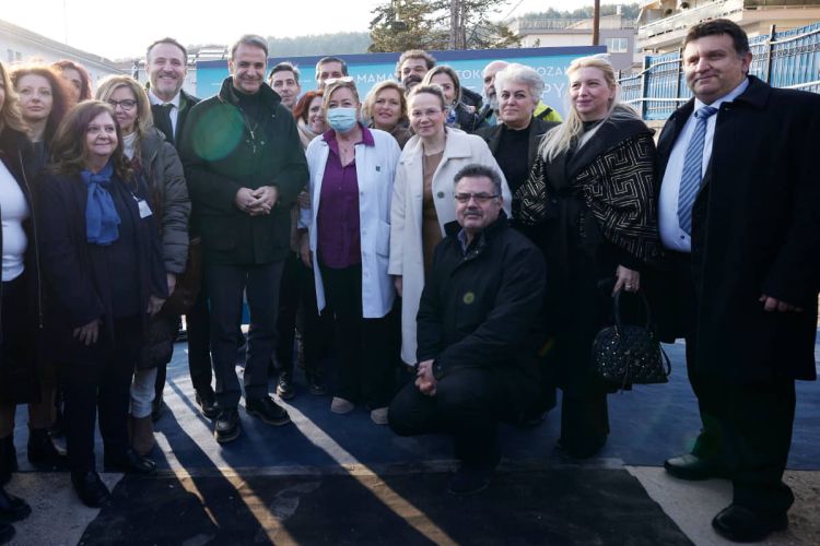 Στο Γενικό Νοσοκομείο Κοζάνης ο Κυριάκος Μητσοτάκης