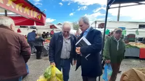 Λαϊκή Αγορά Πτολεμαΐδας – Κοντά στους παραγωγούς εμπόρους εκθέτες ο Γιώργος Αμανατίδης