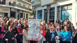 Σιάτιστα: Πομπή υποδοχής της Ιεράς εικόνας της Παναγίας Ελεούσας Μικροκάστρου