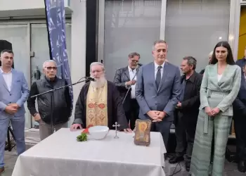 Τα εγκαίνια του πολιτικού γραφείου του υποψηφίου βουλευτή της ΝΔ Κοζάνης Στάθη Κωνσταντινίδη