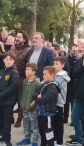 Ο υποψήφιος βουλευτής του ΣΥΡΙΖΑ στον Ν. Κοζάνης Πασσαλίδης Κωνσταντίνος στην κινητοποίηση στο Κ.Υ. Σερβίων