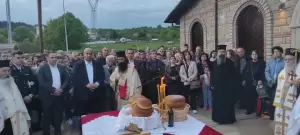 Στον Εσπερινό στον Ι.Ν. Αγίου Χριστοφόρου, παραμονή της εορτής του Αγίου