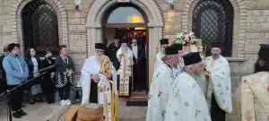 Στον Εσπερινό στον Ι.Ν. Αγίου Χριστοφόρου, παραμονή της εορτής του Αγίου