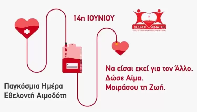 Παγκόσμια ημέρα Εθελοντή Αιμοδότη Παγκόσμια ημέρα Εθελοντή Αιμοδότη