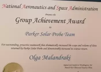 Βραβείο από τη ΝASA σε Ελληνίδα Ερευνήτρια Φυσικής Διαστήματος για την έρευνα των μυστηρίων του Ήλιου Βραβείο από τη Νasa σε Ελληνίδα Ερευνήτρια Φυσικής Διαστήματος για την έρευνα των μυστηρίων του Ήλιου