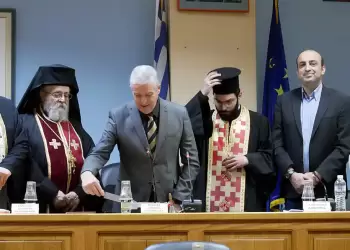 Η κοπή της πρωτοχρονιάτικης πίτας του Δημοτικού Συμβουλίου Αμυνταίου