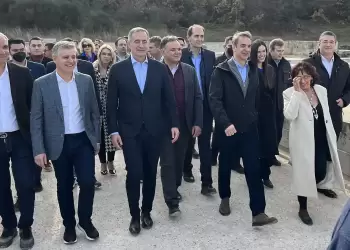 Ο ΥΜΑΘ Στάθης Κωνσταντινίδης στα εγκαίνια του αναστηλωμένου και αποκατεστημένου ανακτόρου του Φιλίππου Β’ στις Αιγές