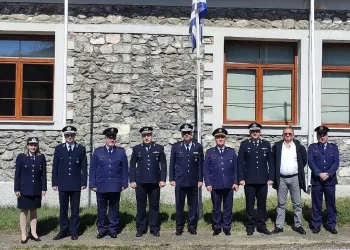 O Γ. Περιφερειακός Αστυνομικός Διευθυντής Δ. Μακεδονίας Με Υπηρεσιακούς Παράγοντες Της Αλβανικής Αστυνομίας