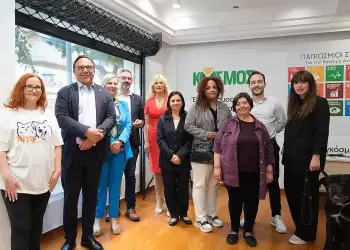 Στα εγκαίνια του εκλογικού κέντρου του «ΚΟΣΜΟΣ» στην Θεσσαλονίκη ο Λευτέρης Ιωαννίδης