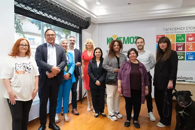 Στα εγκαίνια του εκλογικού κέντρου του «ΚΟΣΜΟΣ» στην Θεσσαλονίκη ο Λευτέρης Ιωαννίδης