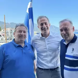 Επίσκεψη του ΥΜΑΘ Στάθη Κωνσταντινίδη στη Θάσο με κλιμάκιο της Νέας Δημοκρατίας