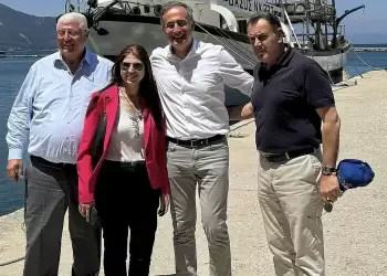 Επίσκεψη του ΥΜΑΘ Στάθη Κωνσταντινίδη στη Θάσο με κλιμάκιο της Νέας Δημοκρατίας