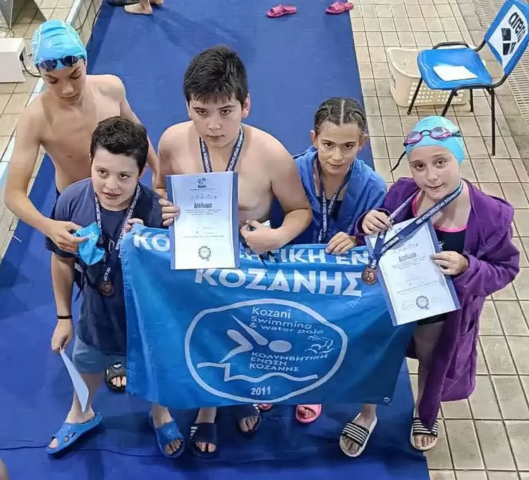 Με 26 μετάλλια επέστρεψε η Κολυμβητική Ένωση Κοζάνης από τους θερινούς αγώνες Προαγωνιστικών κατηγοριών
