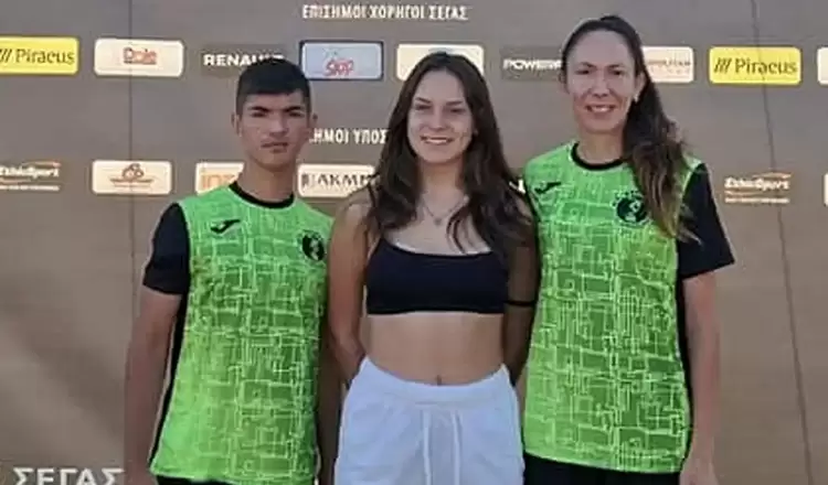 Στο Πανελλήνιο Πρωτάθλημα στίβου Κ16, όμιλος Βορείου Ελλάδος η Μαρκησία Σακελλάρη και ο Νίκος Μπουντιός του ΑΣ Βελβεντού Στο Πανελλήνιο Πρωτάθλημα στίβου Κ16, όμιλος Βορείου Ελλάδος η Μαρκησία Σακελλάρη και ο Νίκος Μπουντιός του ΑΣ Βελβεντού