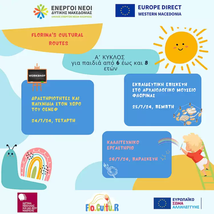 Το Σχέδιο Αλληλεγγύης Flocultur – Πολιτιστικές Διαδρομές του ΟΕΝΕΦ για παιδιά Δημοτικού συνεχίζει τις δράσεις του – Δηλώστε συμμετοχή!
