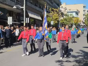 Κοζάνη: Η Παρέλαση στην οδό Παύλου Μελά για την Εθνική Επέτειο της 28ης Οκτωβρίου 1940