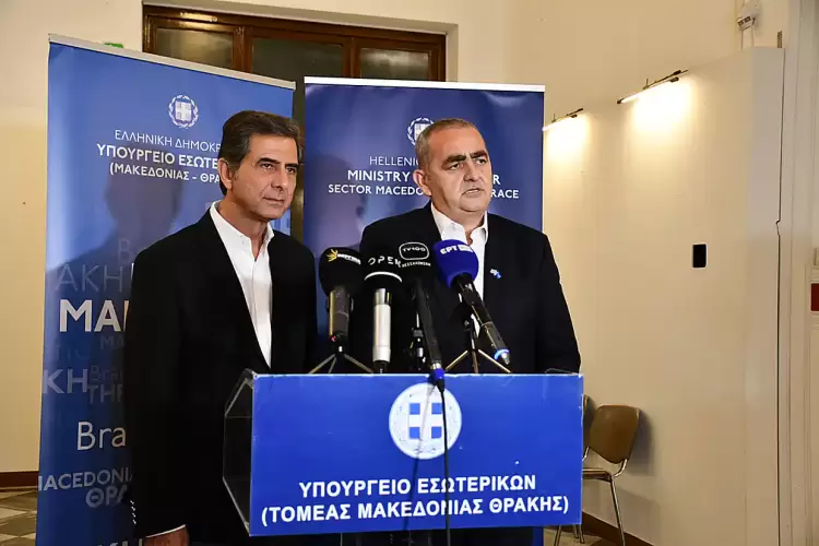 Συνάντηση εργασίας του ΥΜΑΘ Κωνσταντίνου Π. Γκιουλέκα με τον Ευρωβουλευτή της ΝΔ Φρέντη Μπελέρη