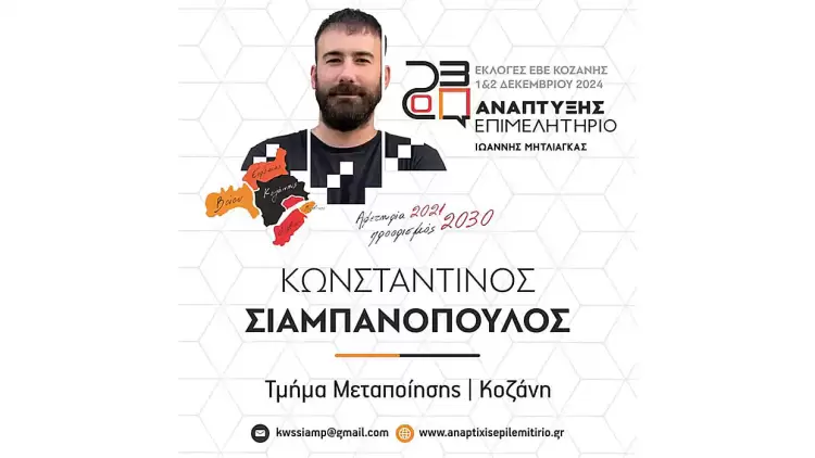 Kωνσταντίνος Σιαμπανόπουλος: «Η Κοζάνη είναι ο τόπος που ζω και επιχειρώ και θα συνεχίσω να το κάνω όσο οι συνθήκες το επιτρέπουν»