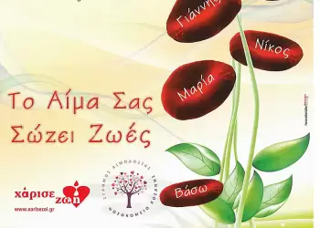 Αιμοδοσία την Τετάρτη 18 Δεκεμβρίου