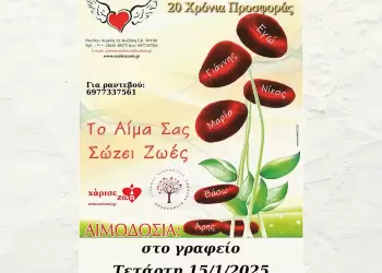 1η Αιμοδοσία του 2025 για καλή αιμοδοτική χρονιά! 1η Αιμοδοσία του 2025 για καλή αιμοδοτική χρονιά!