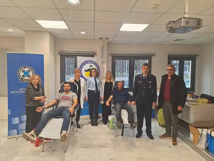 1η εθελοντική αιμοδοσία  από τη Διεύθυνση Αστυνομίας Γρεβενών