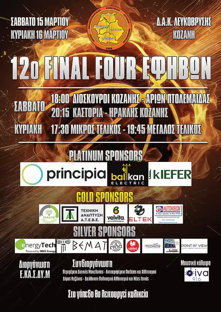 12ο Final Four Εφήβων Δυτικής Μακεδονίας: Γιορτή του μπάσκετ στη Λευκόβρυση!