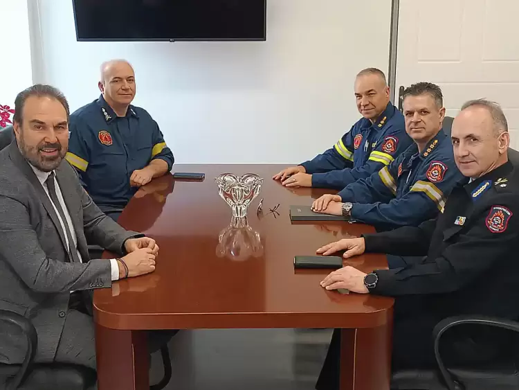 Συνάντηση του Δημάρχου Φλώρινας με τον νέο διοικητή της Περιφερειακής Πυροσβεστικής