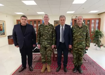 Επίσκεψη του Διοικητή 1ης Στρατιάς στον Περιφερειάρχη Γιώργο Αμανατίδη