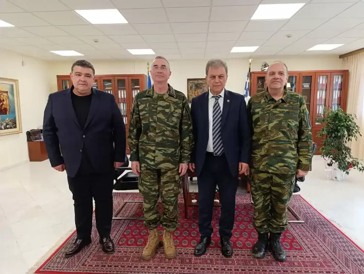 Επίσκεψη του Διοικητή 1ης Στρατιάς στον Περιφερειάρχη Γιώργο Αμανατίδη
