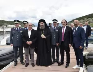 Φλώρινα: Αγιασμός νέου πλωτού μέσου του Τμήματος Συνοριακής Φύλαξης Πρεσπών