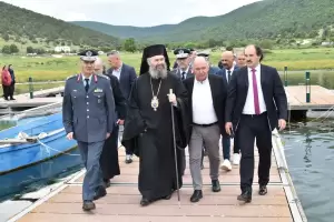 Φλώρινα: Αγιασμός νέου πλωτού μέσου του Τμήματος Συνοριακής Φύλαξης Πρεσπών