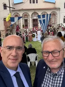 Στην πανηγυρική Θεία Λειτουργία στον Ιερό Ναό Αγίου Χριστοφόρου ο Μιχάλης Παπαδόπουλος