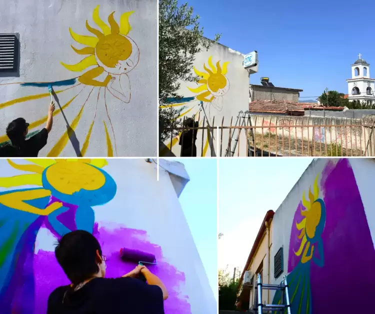 Η San Team της ΑΡΣΙΣ Κοζάνης ξεκινά την τρίτη της τοιχογραφία, στην Κατω Κώμη.