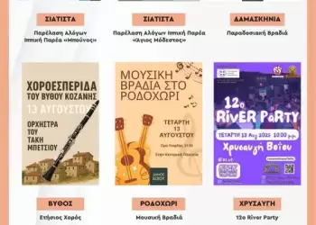 Δήμος Βοΐου: Πολιτιστικό καλοκαίρι – Τετάρτη 13 Αύγουστου